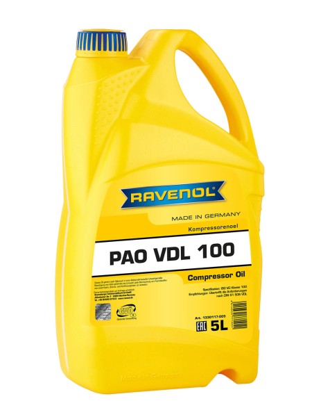 RAVENOL Kompressorenöl PAO VDL 100 - 5 Liter