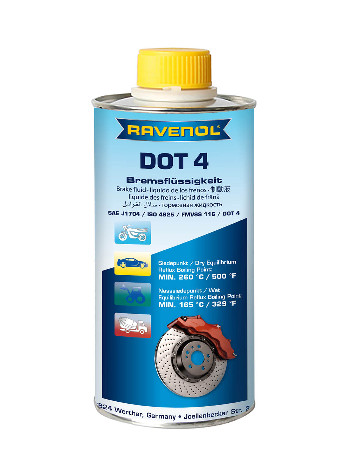 Bremsflüssigkeit Ravenol DOT 4 direkt im Ravenol Shop kaufen