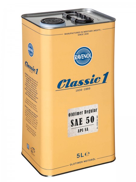 RAVENOL Oldtimer Regular SAE 50 API SA - unlegiert - Classic 1 - 5 Liter