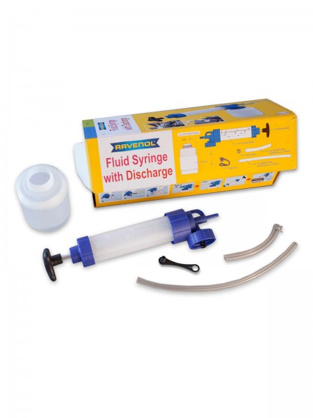 RAVENOL Fluid Syringe with Discharge - Ölabsaugpumpe mit Behälter